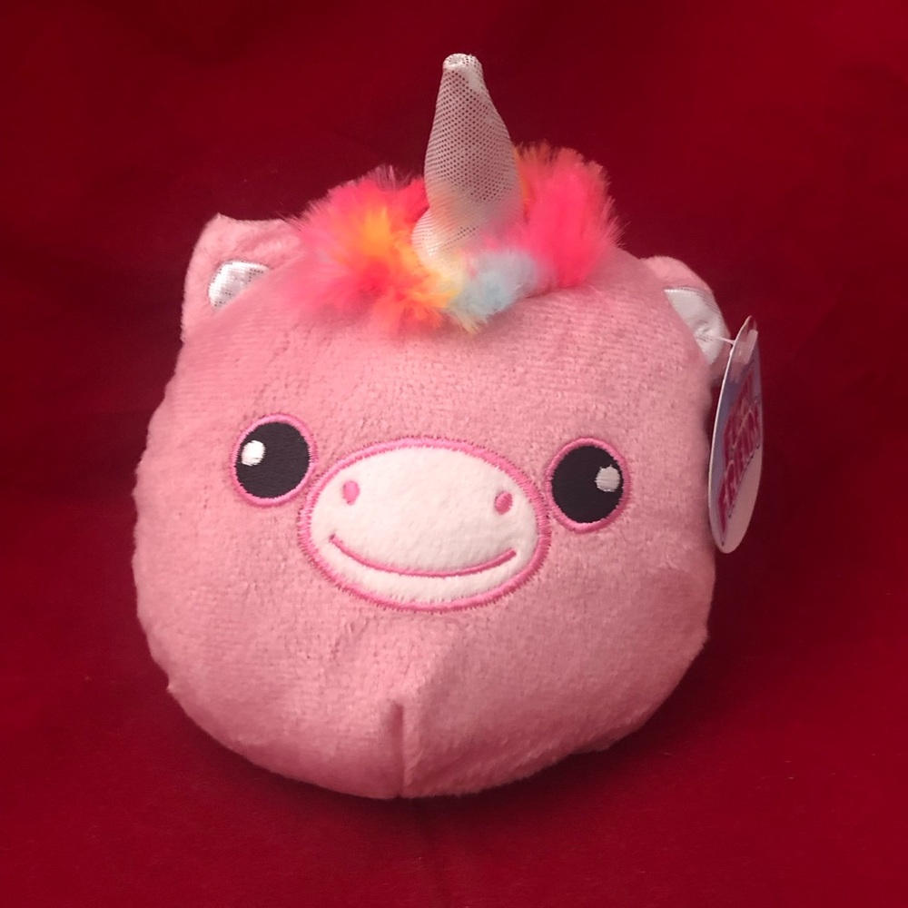 Fuzzy Friends Pink Unicorn Small Pink Plush - Adorable & Cuddly